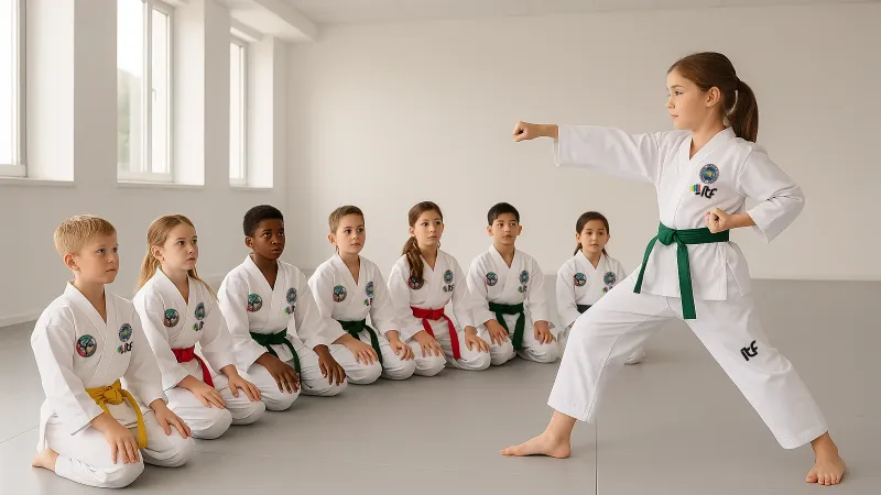Girl Showing Leadership at Emirates Taekwon-Do