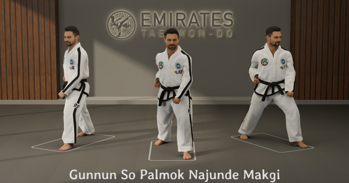 Walking stance outer forearm low block (Gunnun So Bakat Palmok Najunde Makgi) cover image